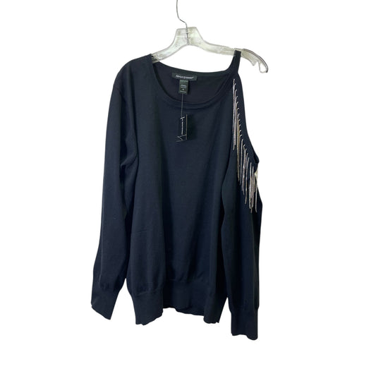 Sweater By Ashley Stewart In Black, Size:3X