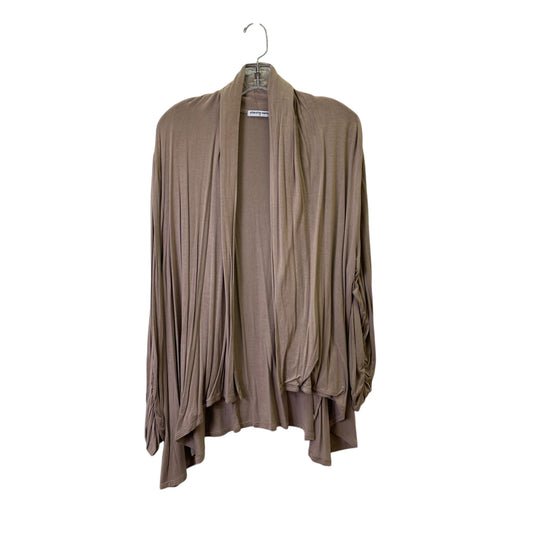 Cardigan By Chacha Vente In Taupe, Size:1X