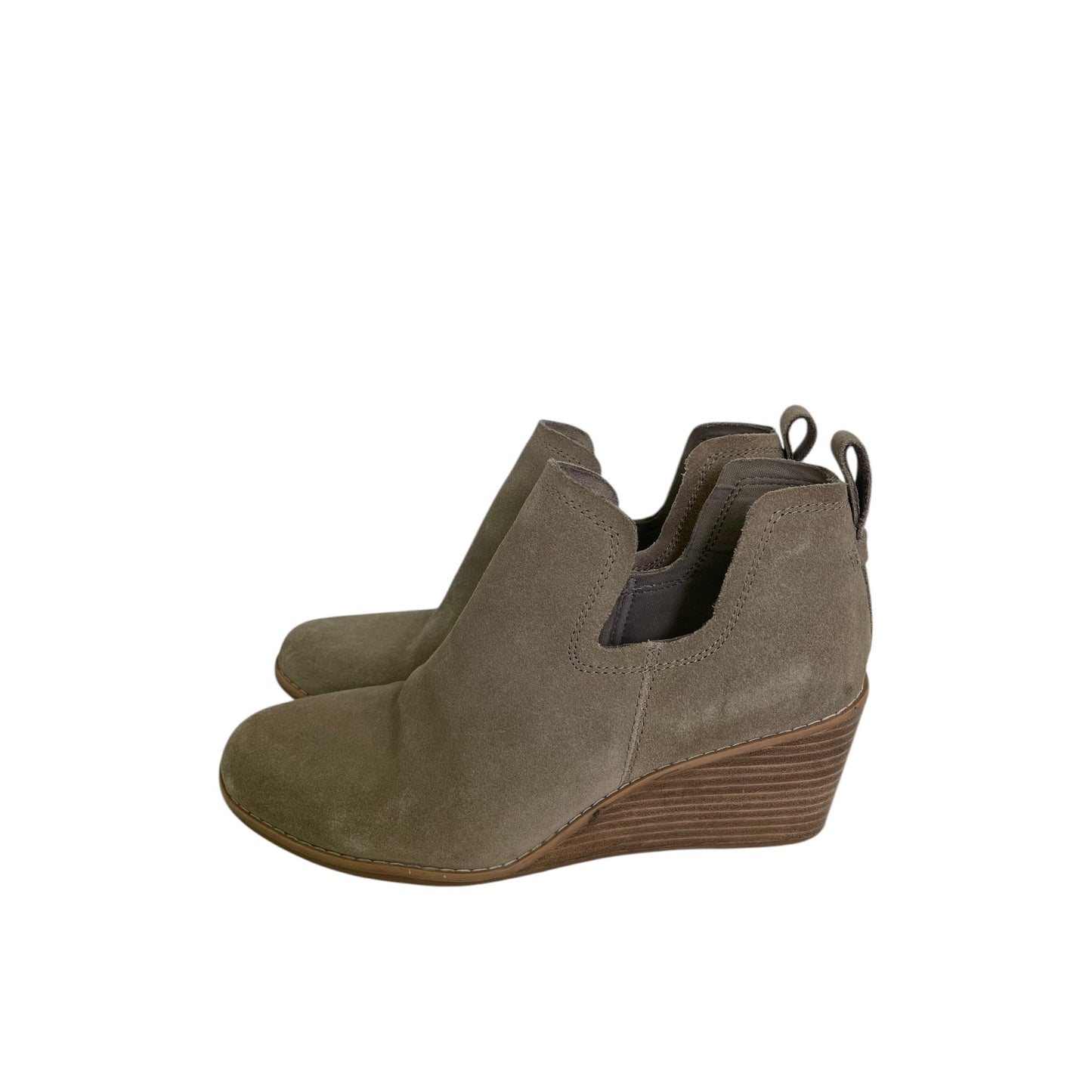 Boots Ankle Heels By Toms In Taupe, Size:8