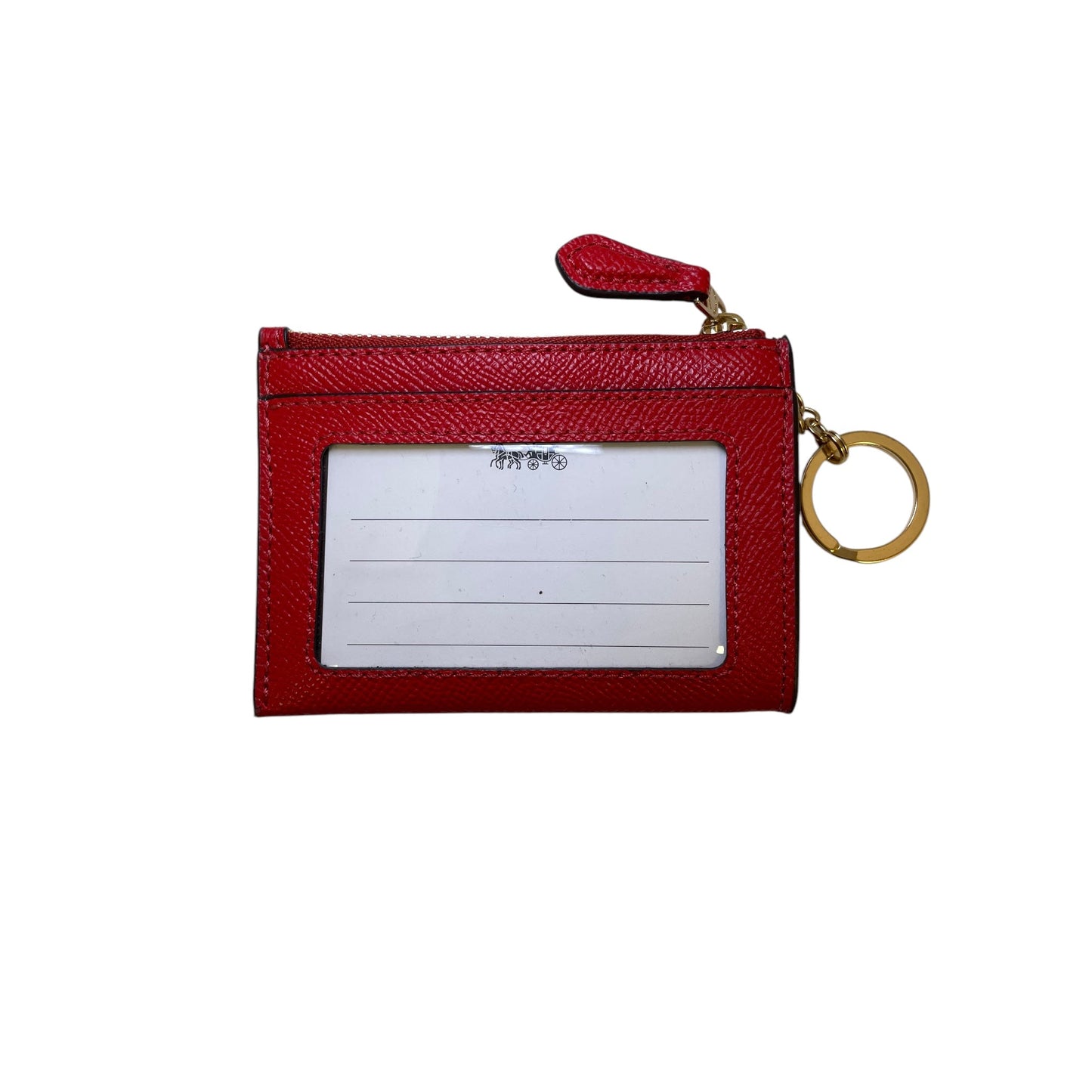 Id/Card Holder Designer By Coach In Red