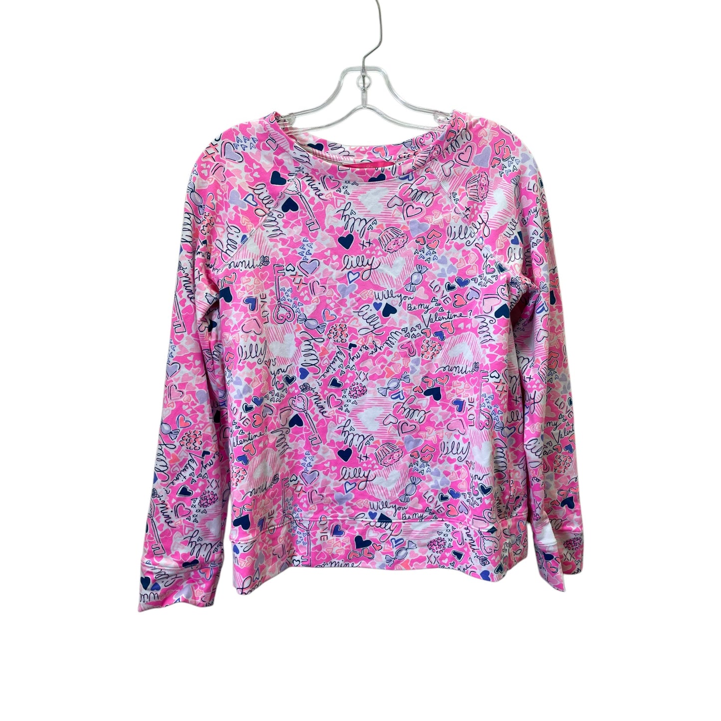 Top Ls Designer By Lilly Pulitzer In Pink & White, Size:S