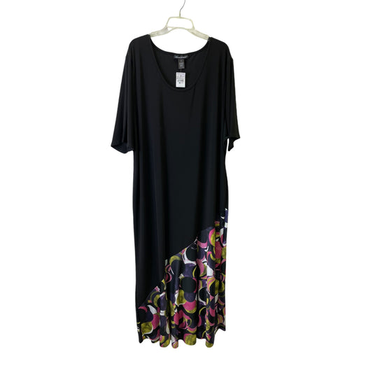 Dress Casual Midi By Ashley Stewart In Black, Size:4X