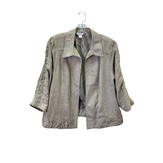 Jacket Other By Cj Banks In Taupe, Size:1X