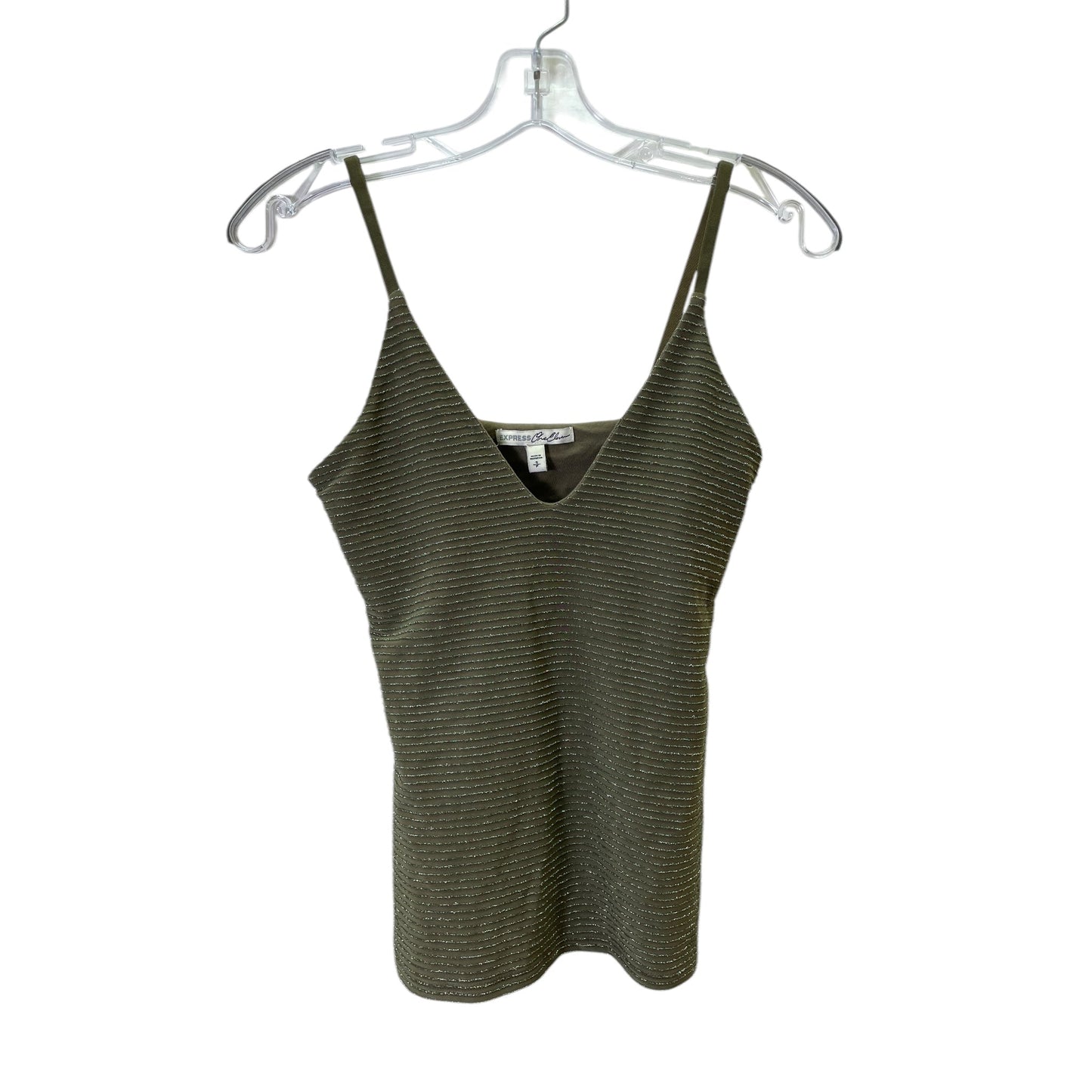 Top Sleeveless Basic By Express In Green, Size:S