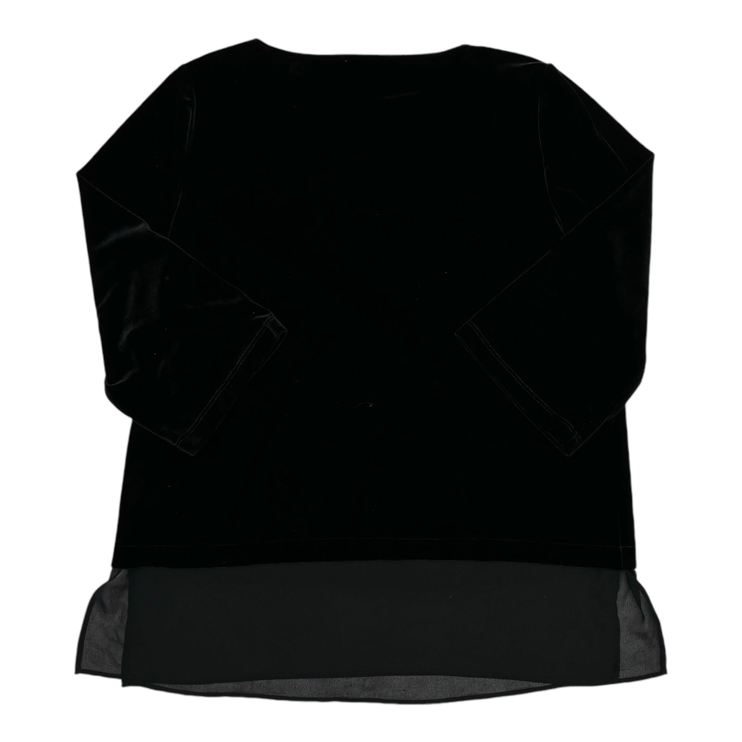 Top 3/4 Sleeve By Chicos In Black, Size:L