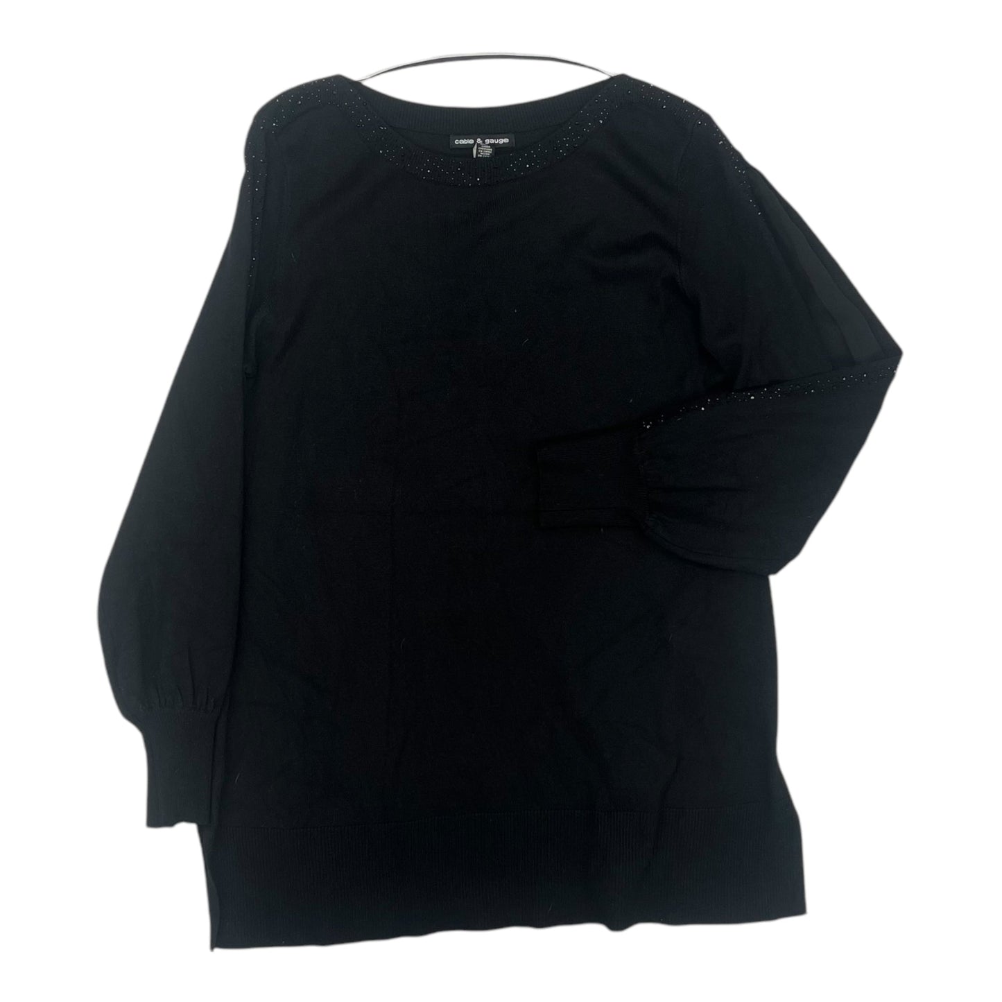 Sweater By Cable And Gauge In Black, Size:L