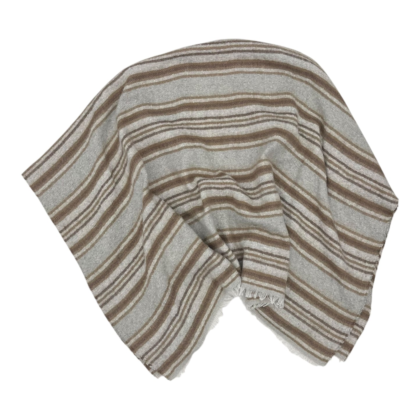 Shawl By American Eagle In Grey & Tan, Size:Osfm