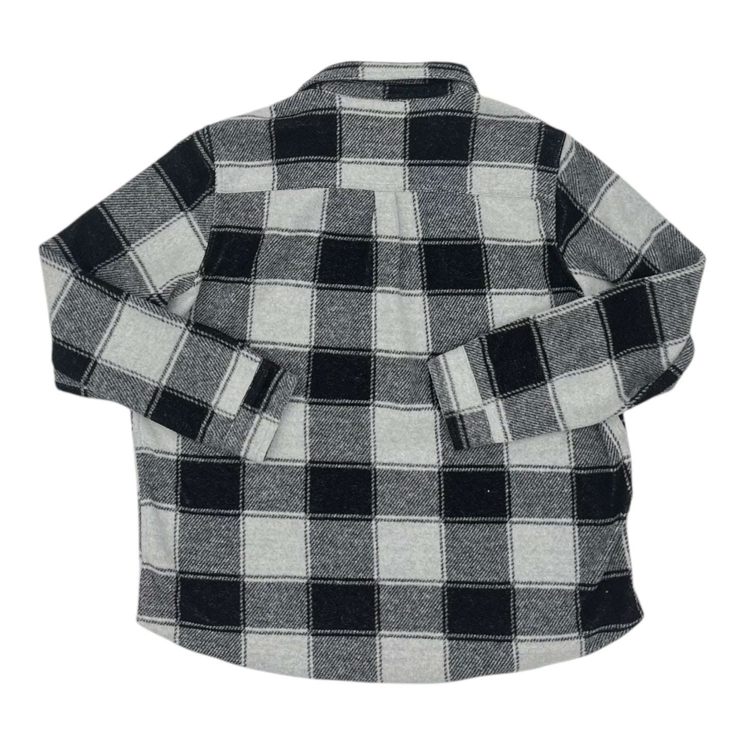 Jacket Shirt By Time And Tru In Black & Grey, Size:L