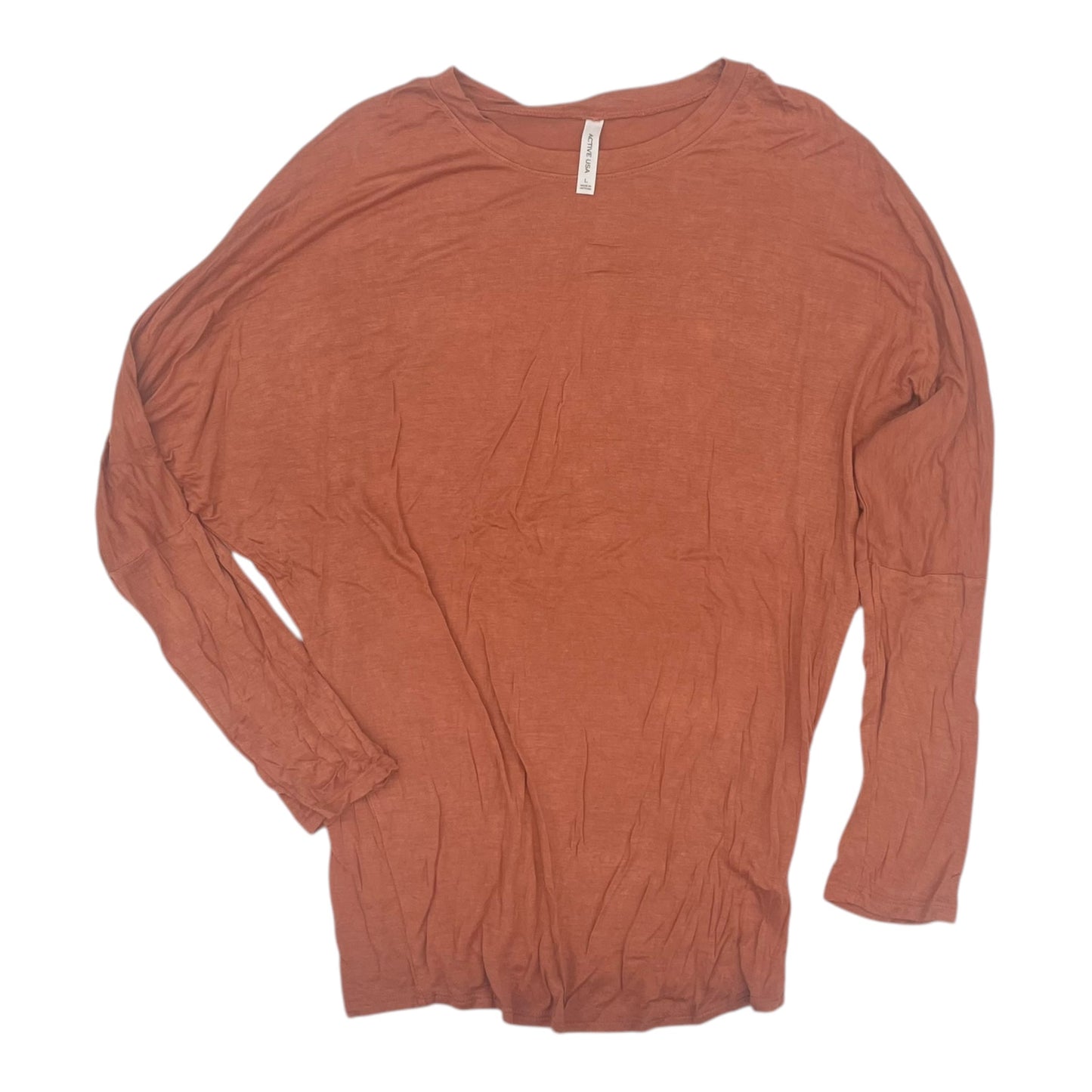 Top Ls By Active Usa In Orange, Size:L