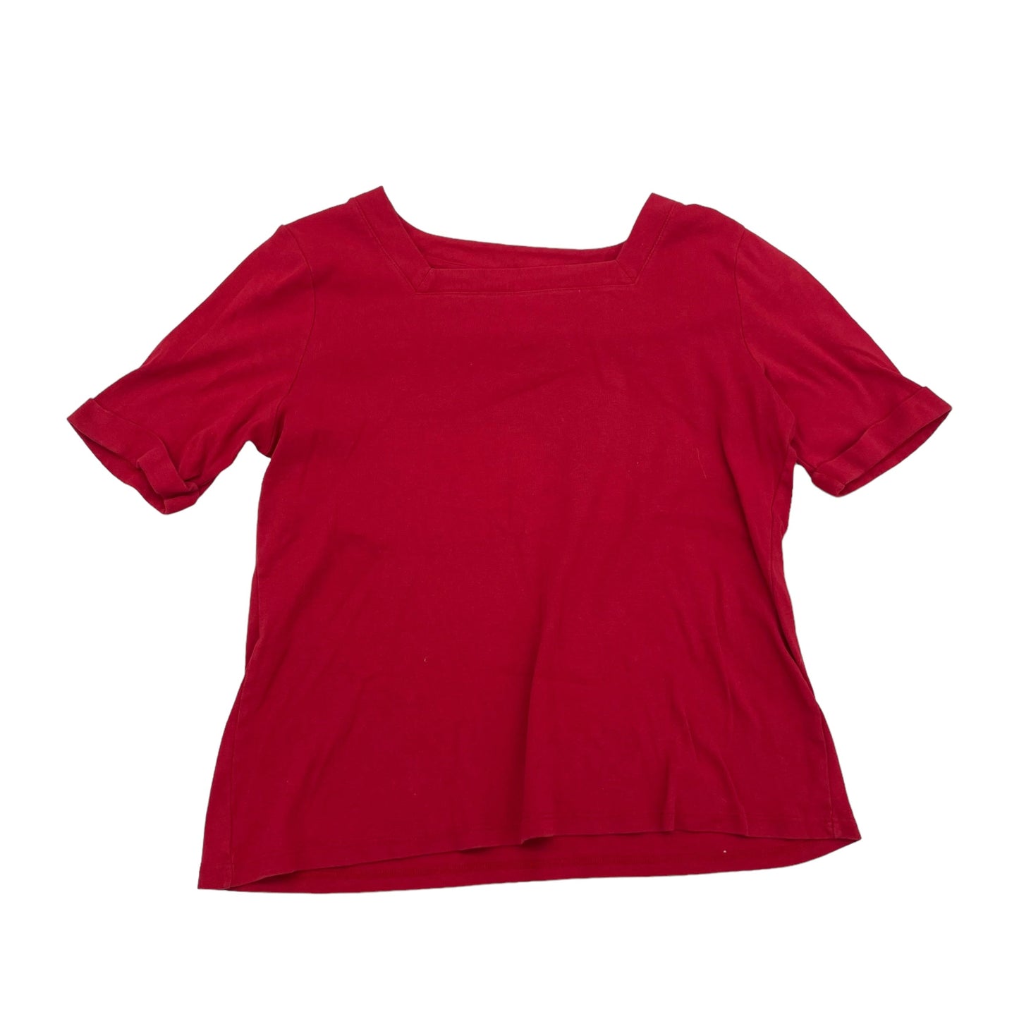 RED TOP SS BASIC by CROFT AND BARROW Size:MEDIUM