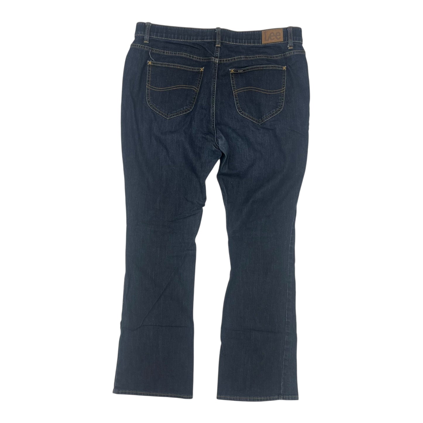 Jeans Boot Cut By Lee In Blue Denim, Size:16