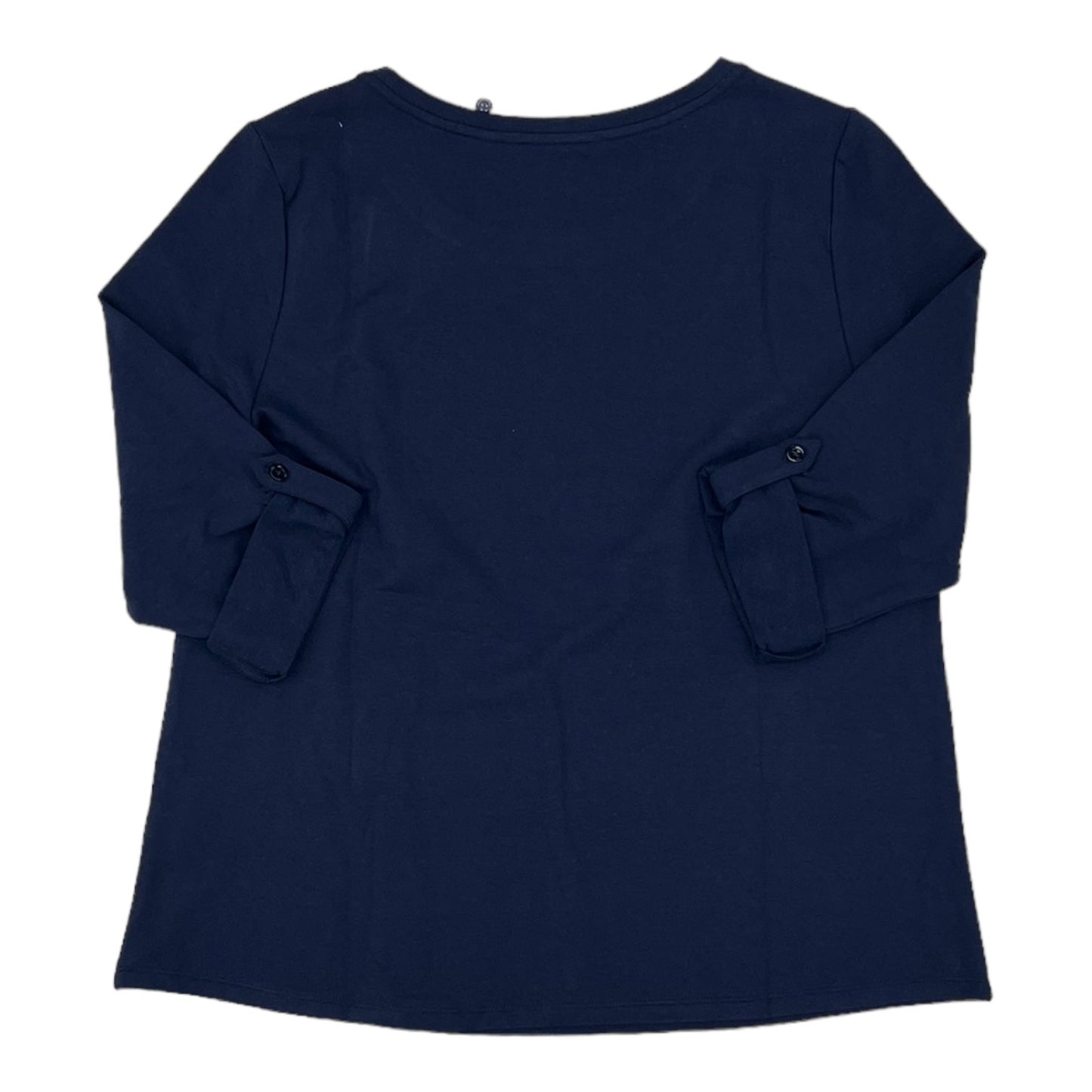 BLUE TOP 3/4 SLEEVE by SOFT SURROUNDINGS Size:L