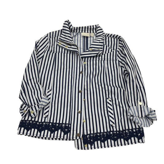 BLUE & WHITE CHICOS JACKET OTHER, Size M