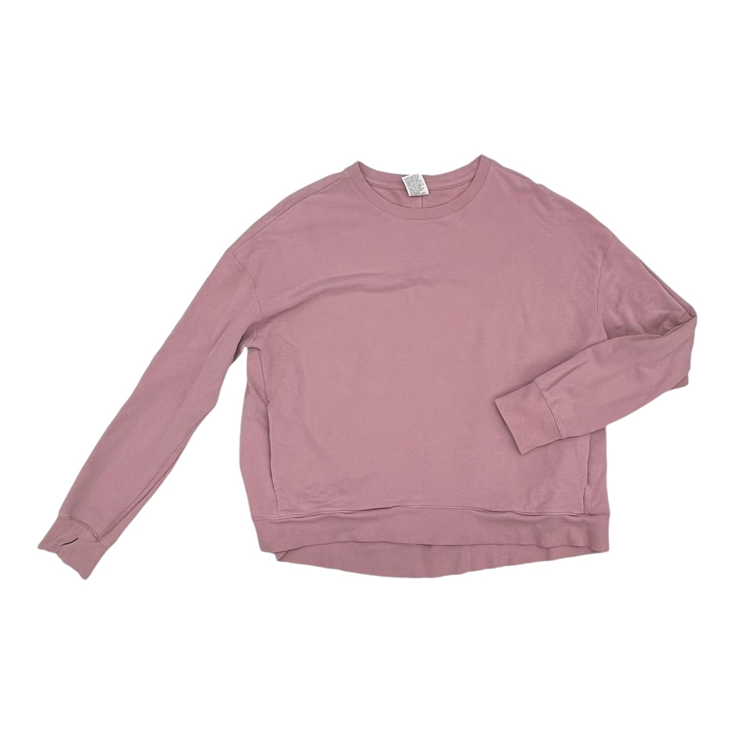 Athletic Top Ls Crewneck By All In Motion In Pink, Size:Xxl