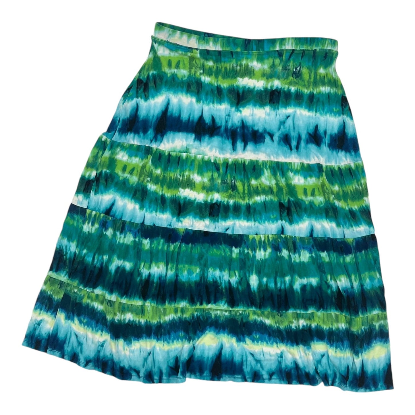 Skirt Midi By Chicos In Blue & Green, Size:M