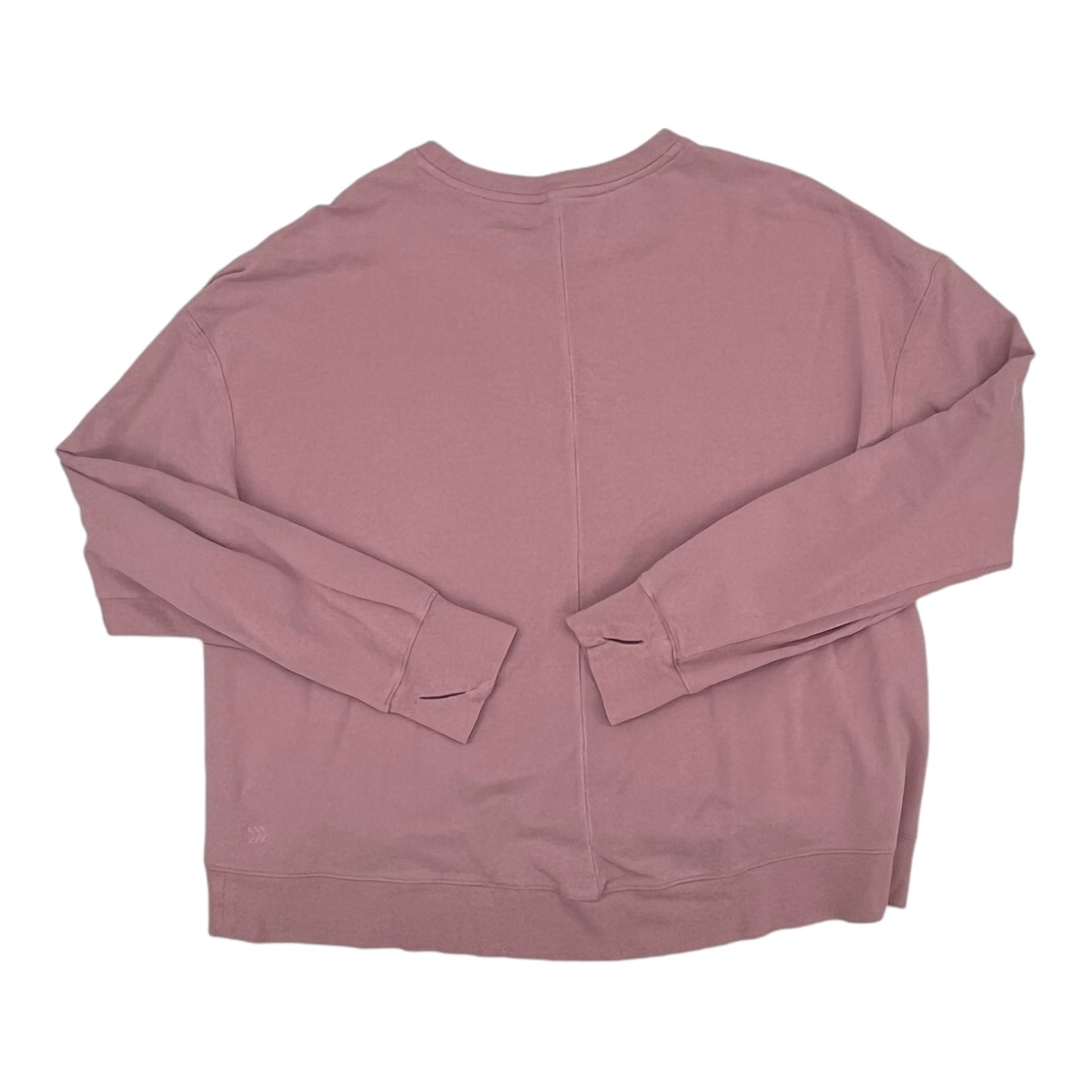 Athletic Top Ls Crewneck By All In Motion In Pink, Size:Xxl