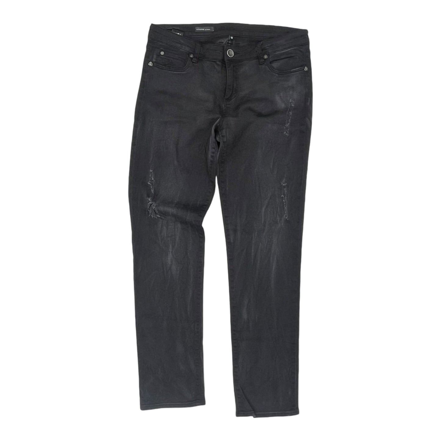 Jeans Boyfriend By Kut In Black Denim, Size:10