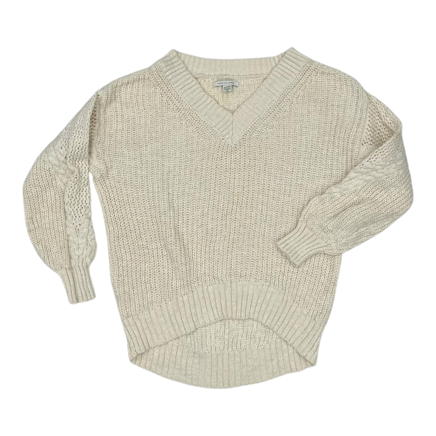 Sweater By American Eagle In Cream, Size:Xs