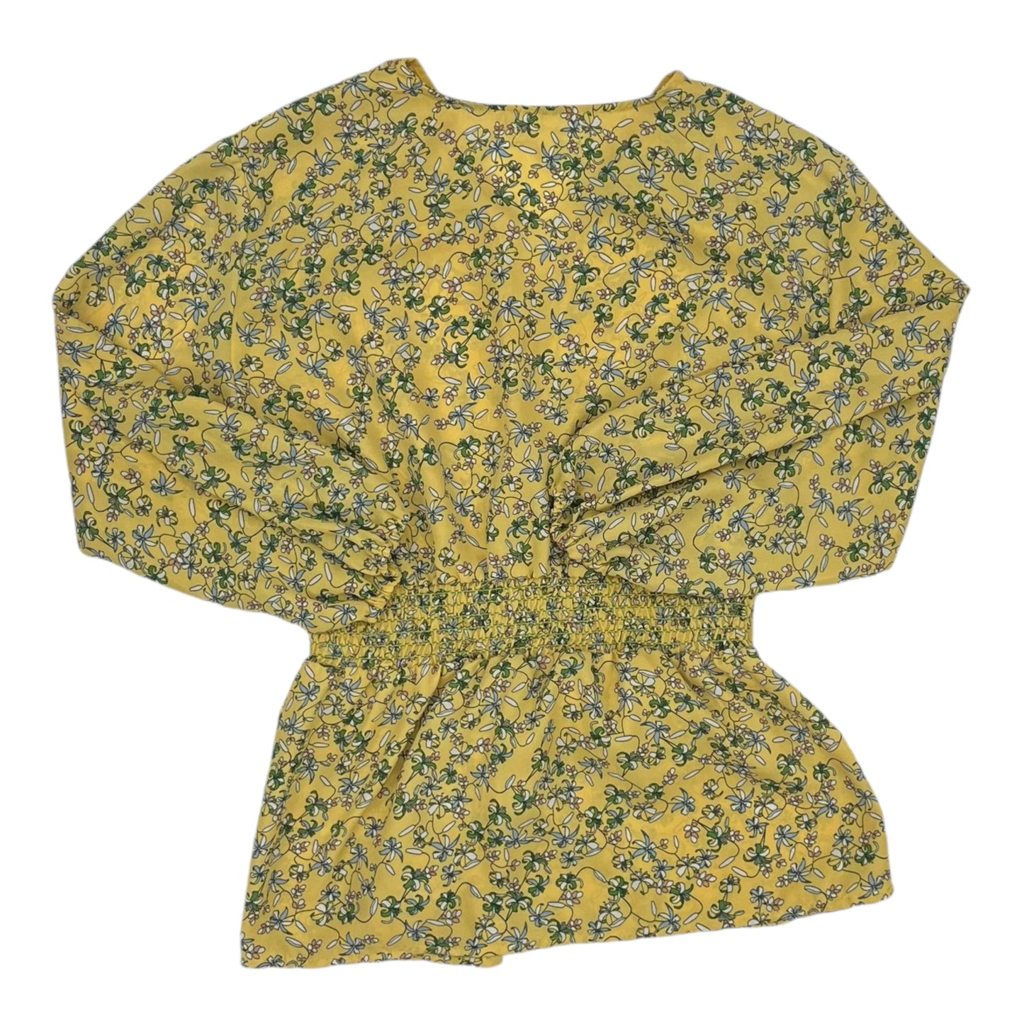 Blouse 3/4 Sleeve By Max Studio In Yellow, Size:M