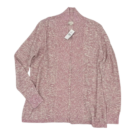 Sweater Cardigan By Loft In Pink, Size:L