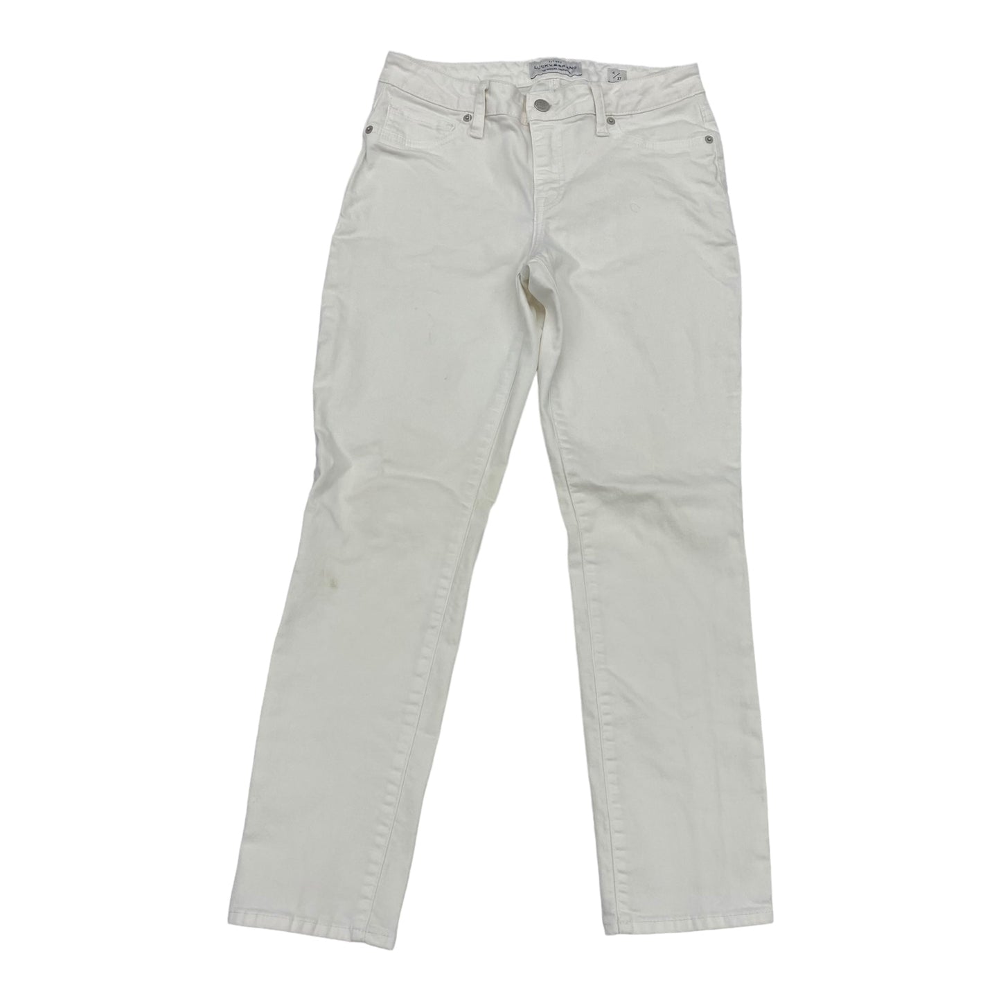 WHITE DENIM LUCKY BRAND JEANS CROPPED, Size 4