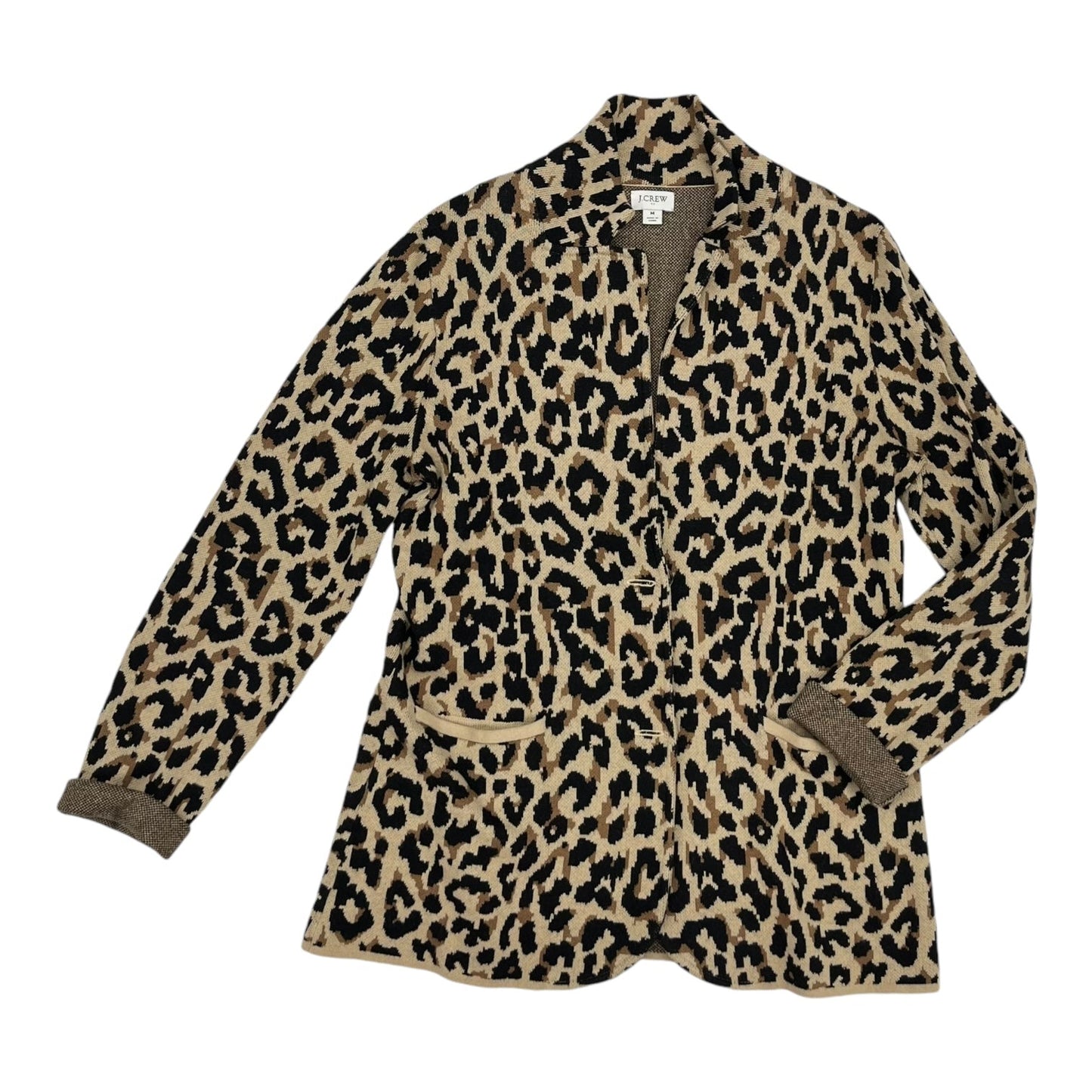 Cardigan By J. Crew In Animal Print, Size:M