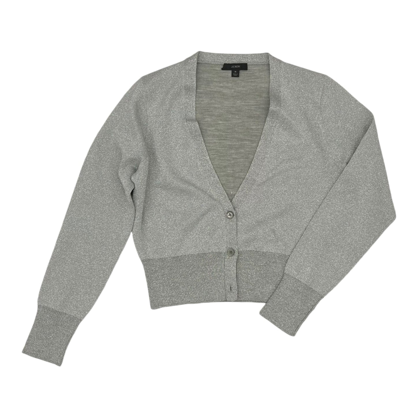 Cardigan By J. Crew In Silver, Size:M