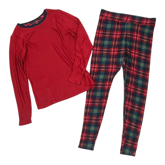 Pajamas 2Pc By Cuddl Duds In Green & Red, Size:M