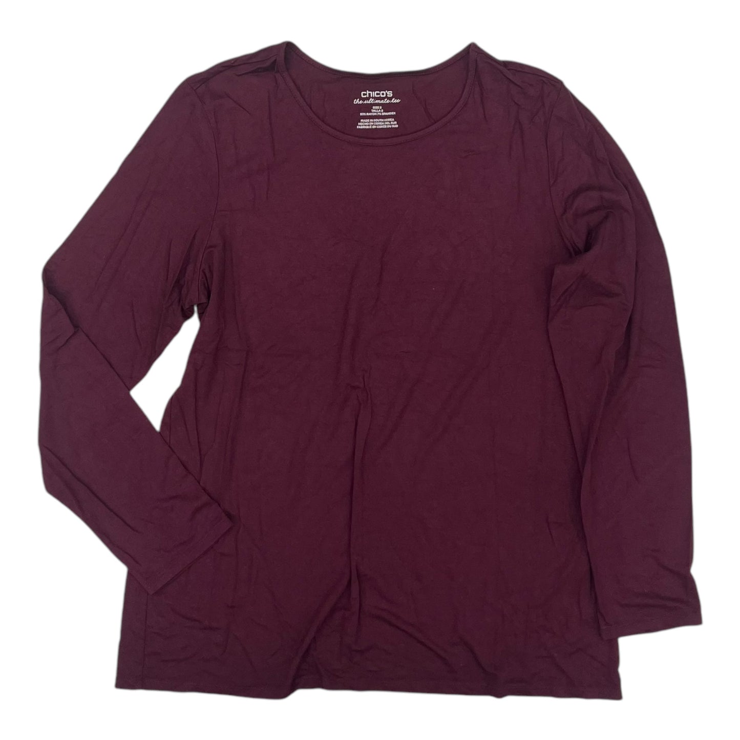 Top Ls Basic By Chicos In Purple, Size:L