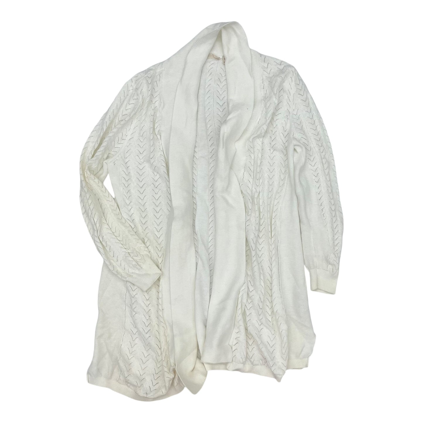 Sweater Cardigan By Soft Surroundings In White, Size:Lp