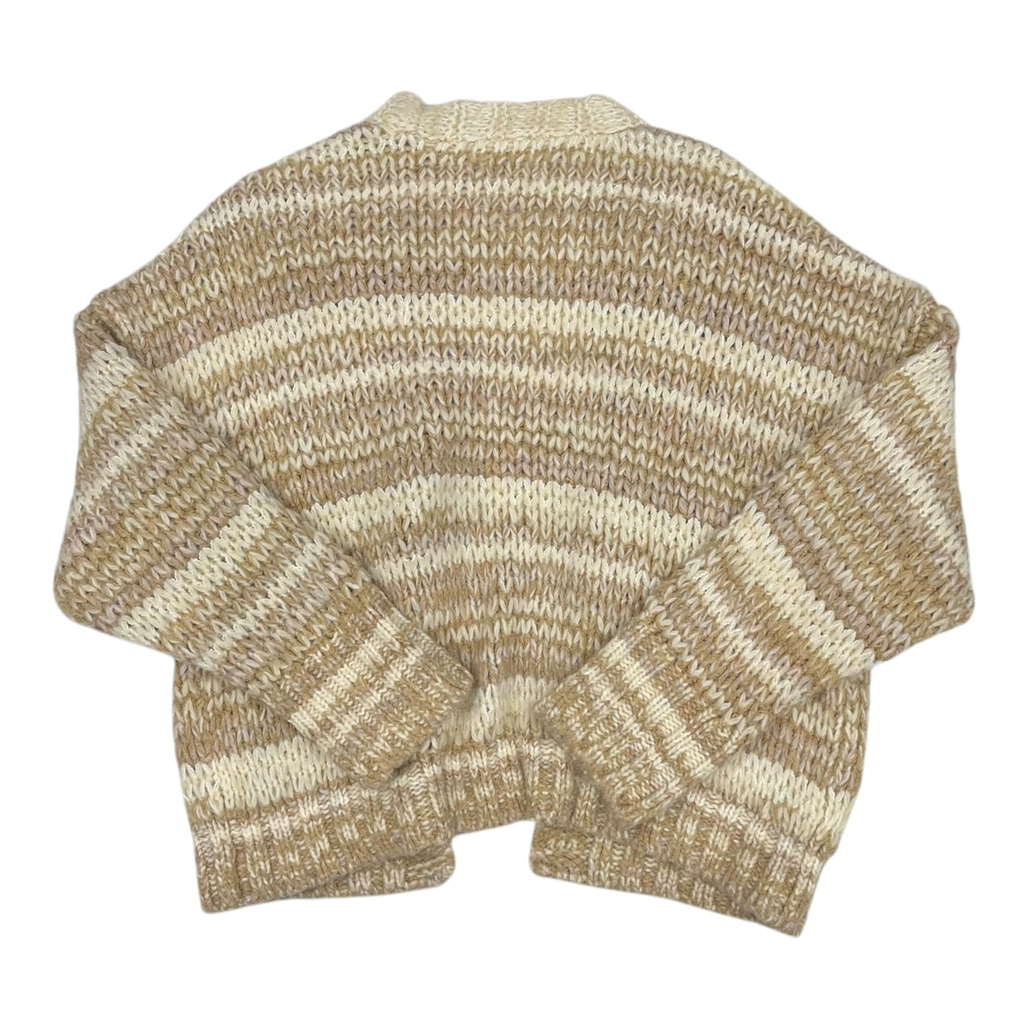 Sweater Cardigan By American Eagle In Tan, Size:L