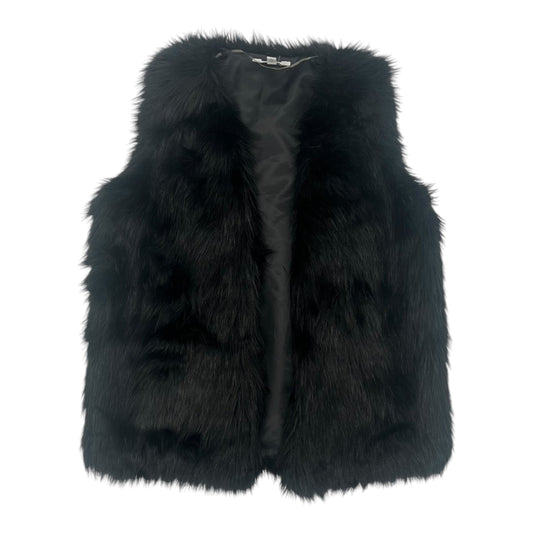 Vest Faux Fur & Sherpa By Time And Tru In Black, Size:M