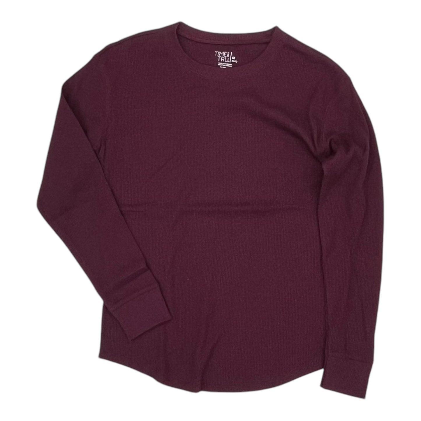 Top Ls Basic By Time And Tru In Purple, Size:M