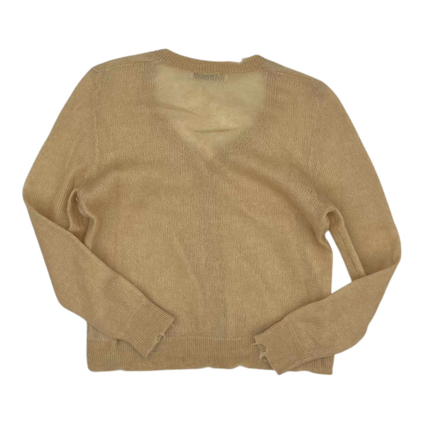 Sweater Cardigan By Zara In Tan, Size:S