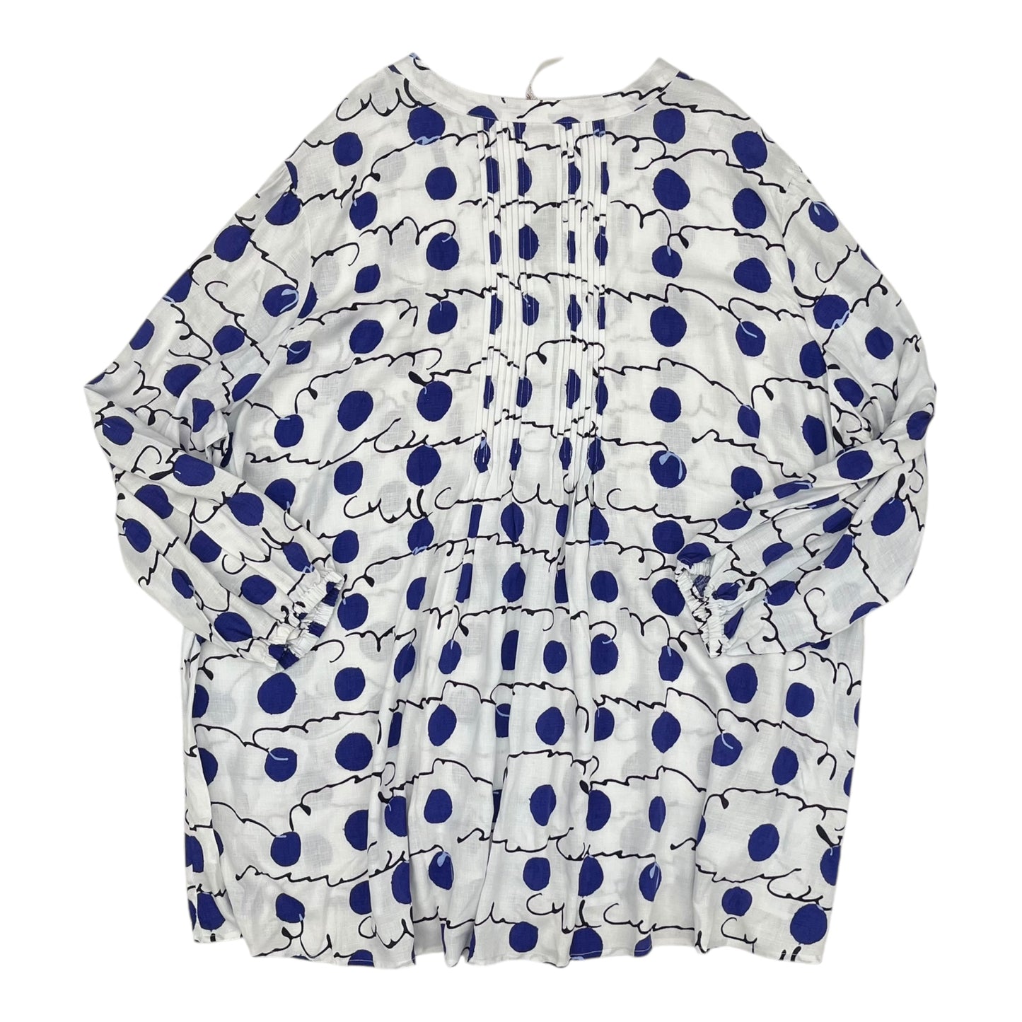 Top Ls By Seven 7 In Blue & White, Size:4X