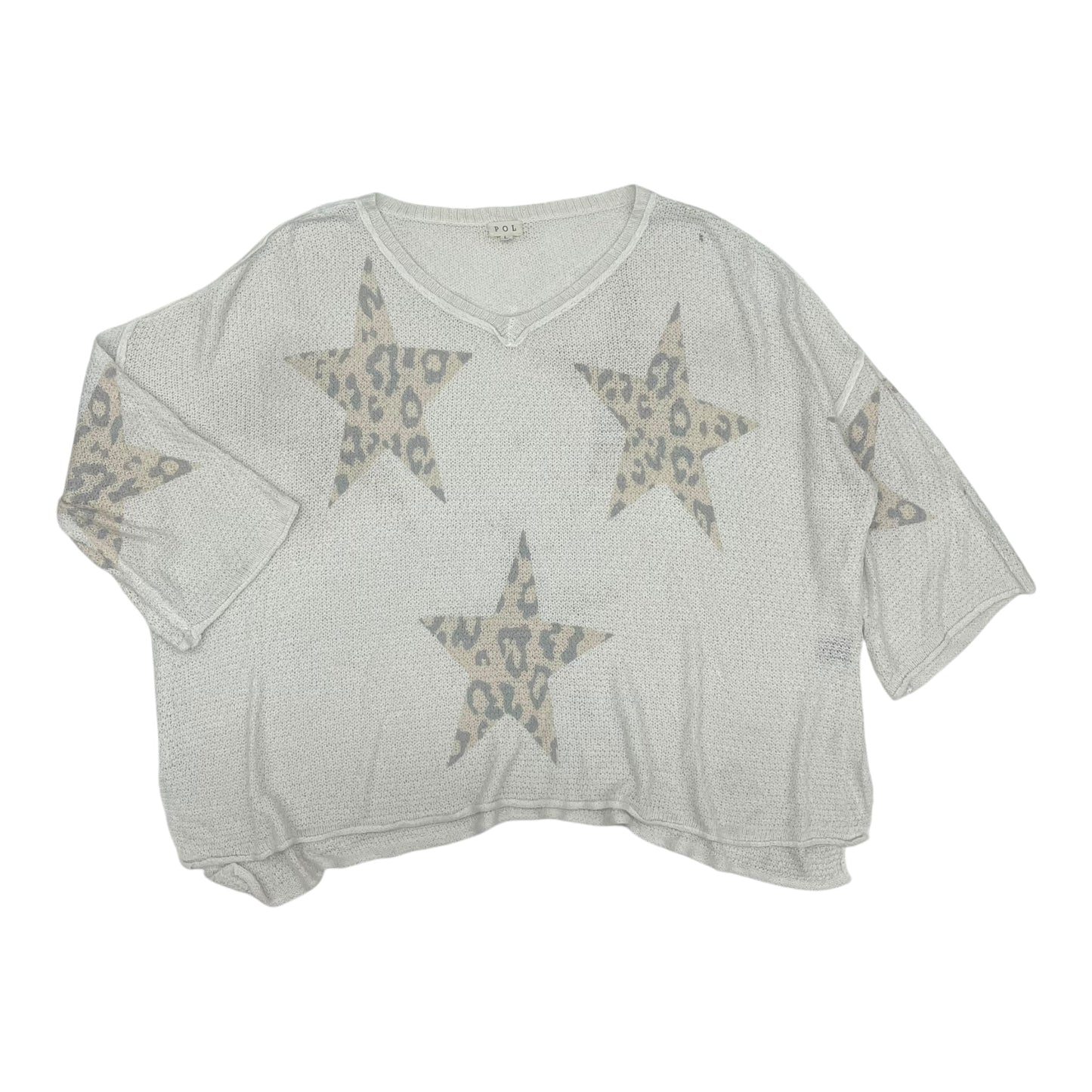 Top Ls By Pol In Cream, Size:L