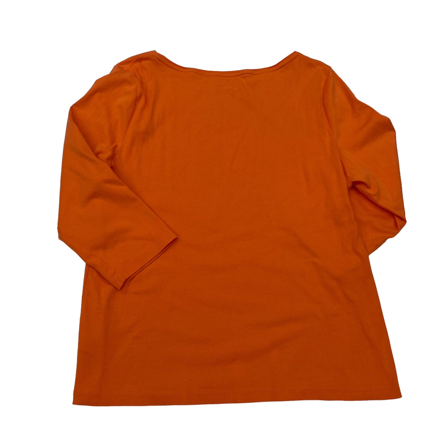 ORANGE TALBOTS TOP 3/4 SLEEVE, Size XL