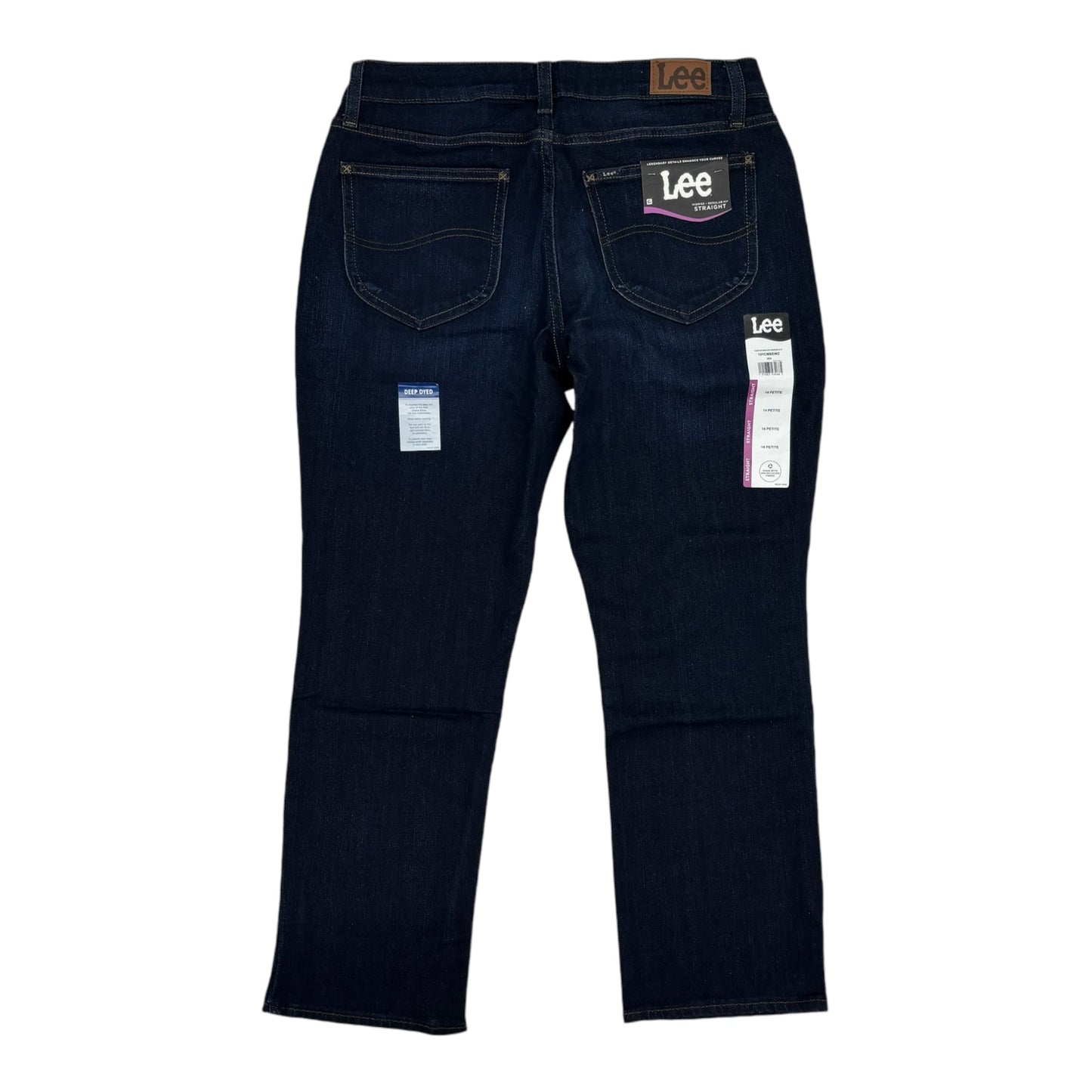 Jeans Straight By Lee In Blue Denim, Size:14P