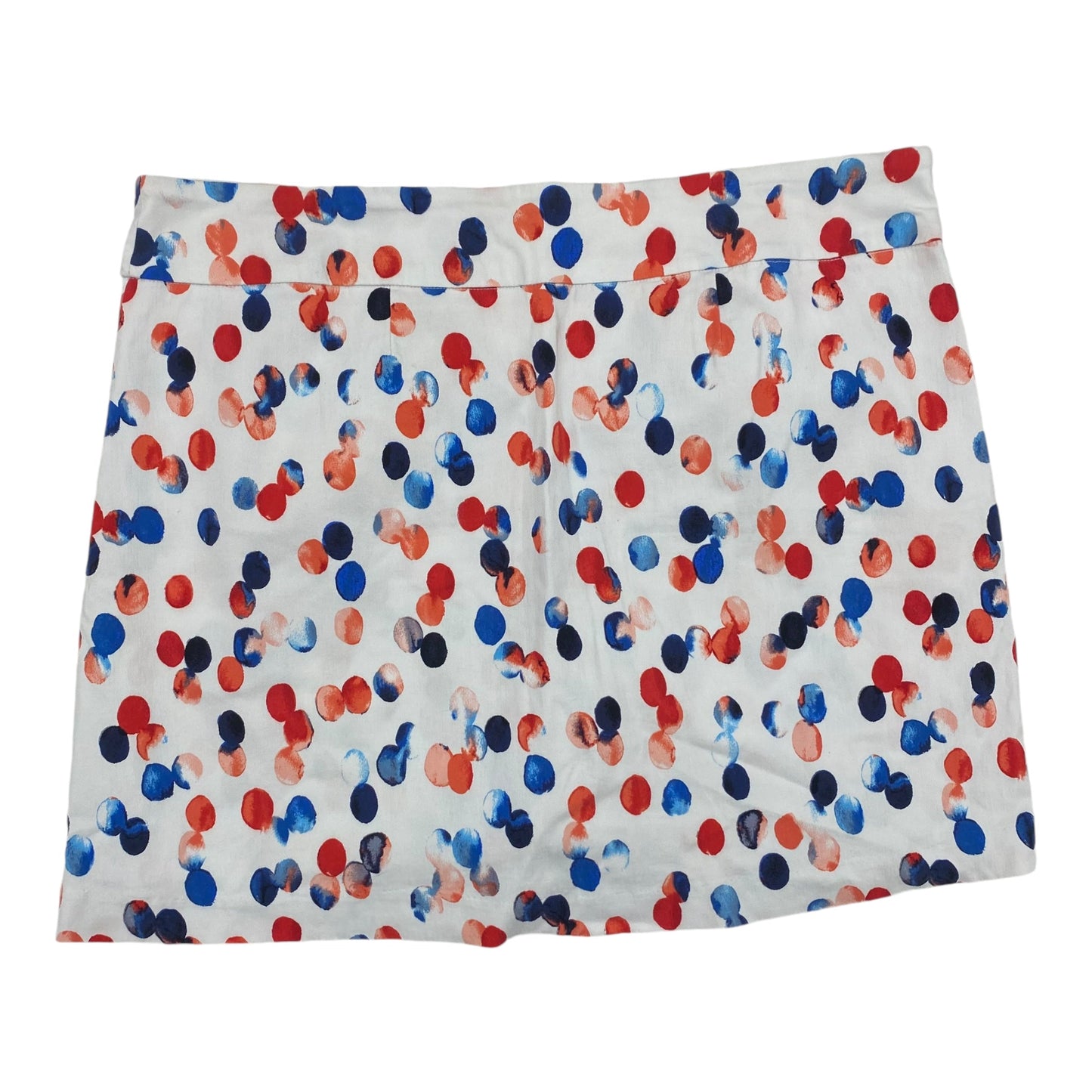 Skort By Sharagano In Blue Red & White, Size:18