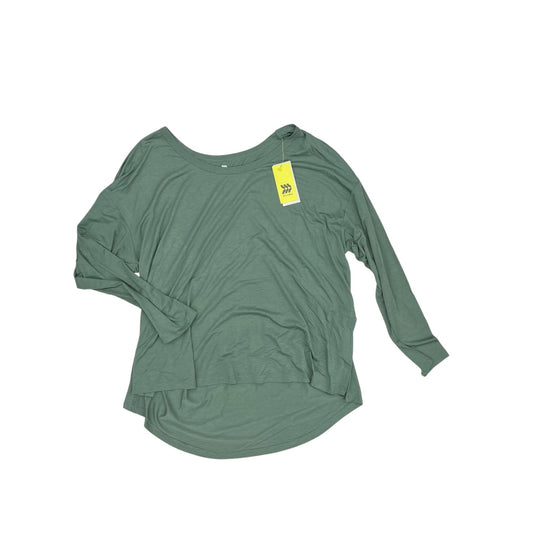 Athletic Top Ls Crewneck By All In Motion In Green, Size:Xxl