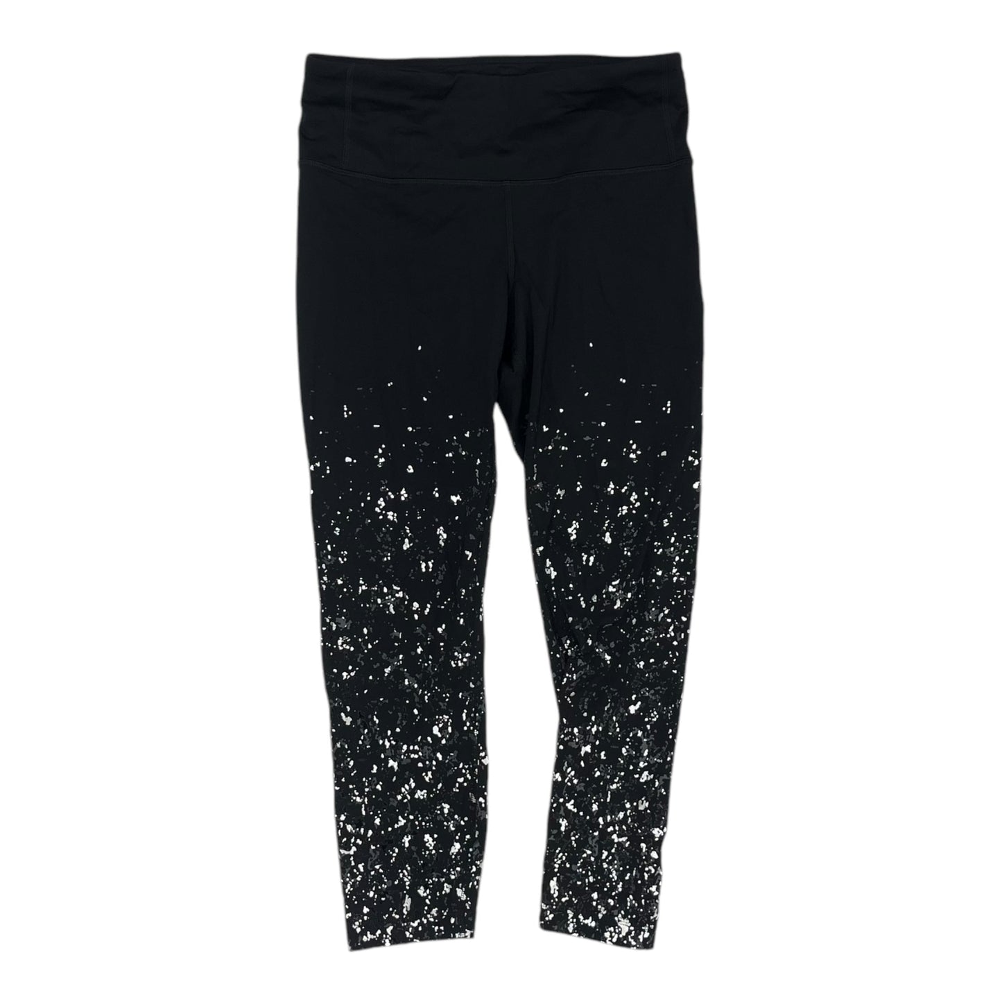 Athletic Capris By Lululemon In Black & Silver, Size:M