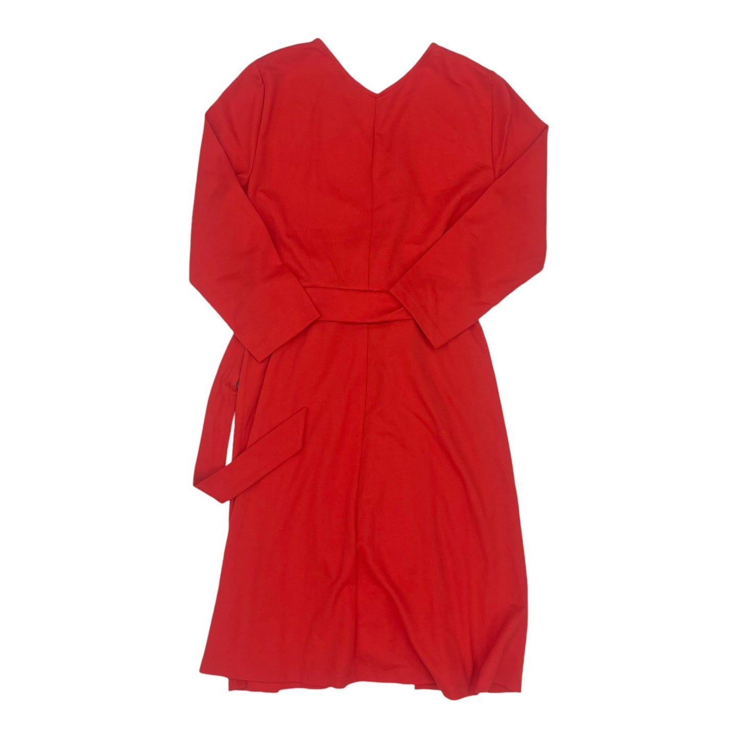 Dress Work By Lands End In Red, Size:L