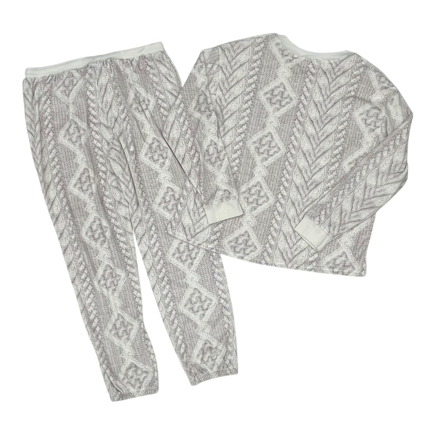 Lounge Set Pants By Kensie In Cream, Size:Xl