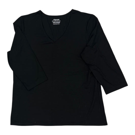 Top Ls By Chicos In Black, Size:L