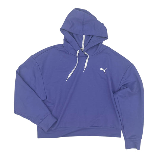 Athletic Top Ls Hoodie By Puma In Purple, Size:M