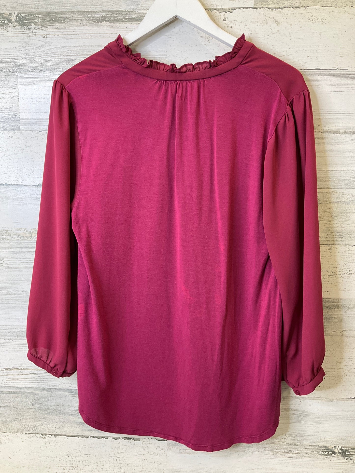 Blouse 3/4 Sleeve By Loft O  Size: L