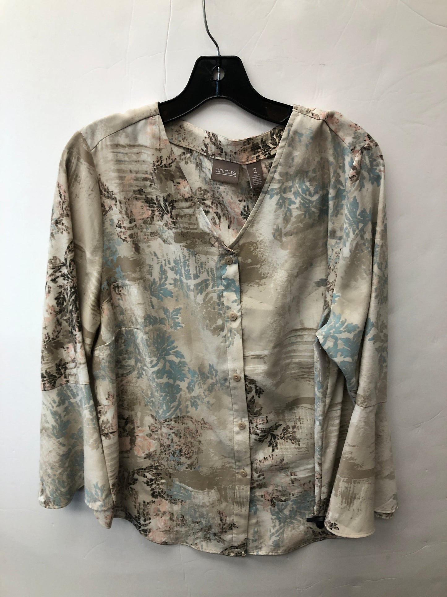 Blouse 3/4 Sleeve By Chicos  Size: L