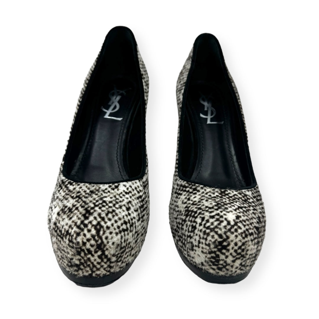 Tribtoo 105 Pony Tweed Shoes Luxury Designer By Yves Saint Laurent  Size: 7